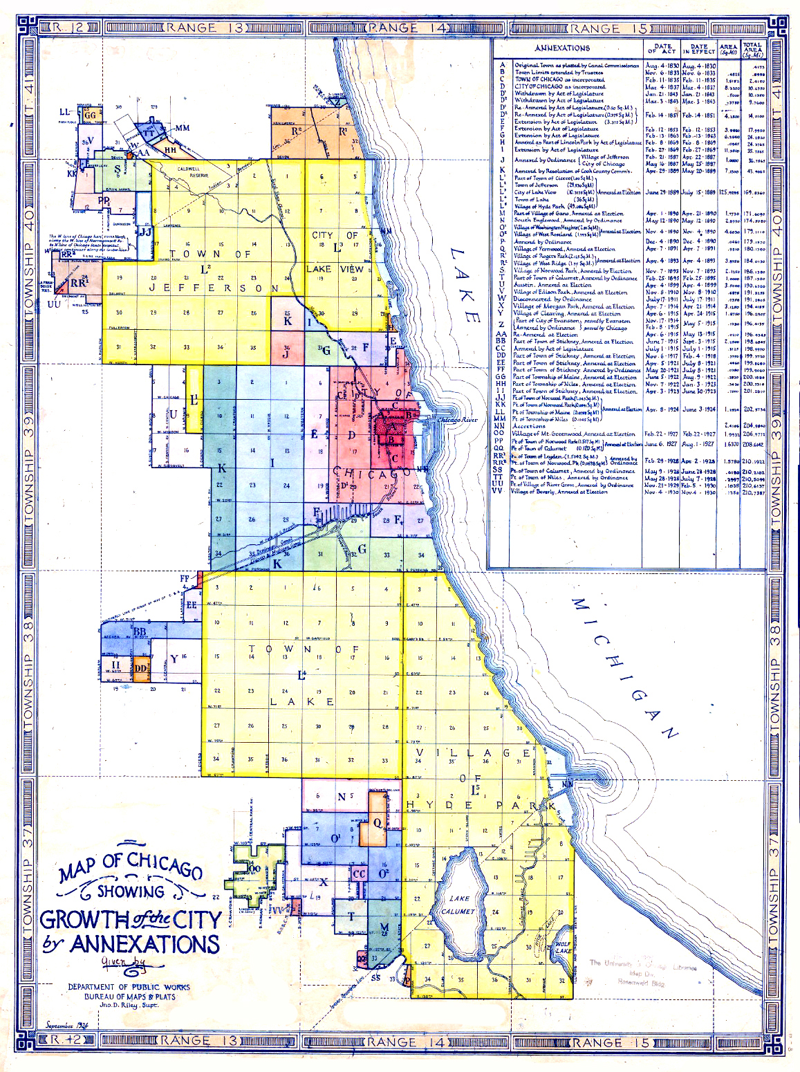 City Of Chicago Maps And Plats Population & Annexation — Chicagology